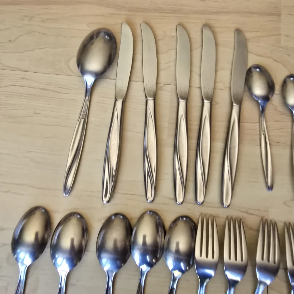 VTG 19pc FINLANDIA Stainless MCM‎ Flatware International Silver INSICO USA